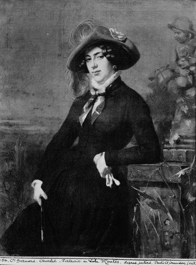 Portrait of Lola Montez, 1844 by Nicolas Toussaint Charlet